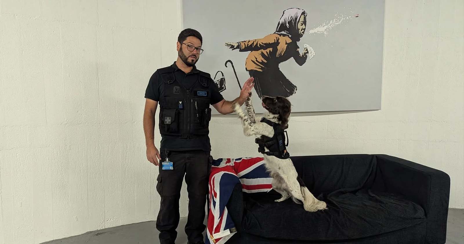 Norvic Guards at the Banksy Exhibition in Norwich